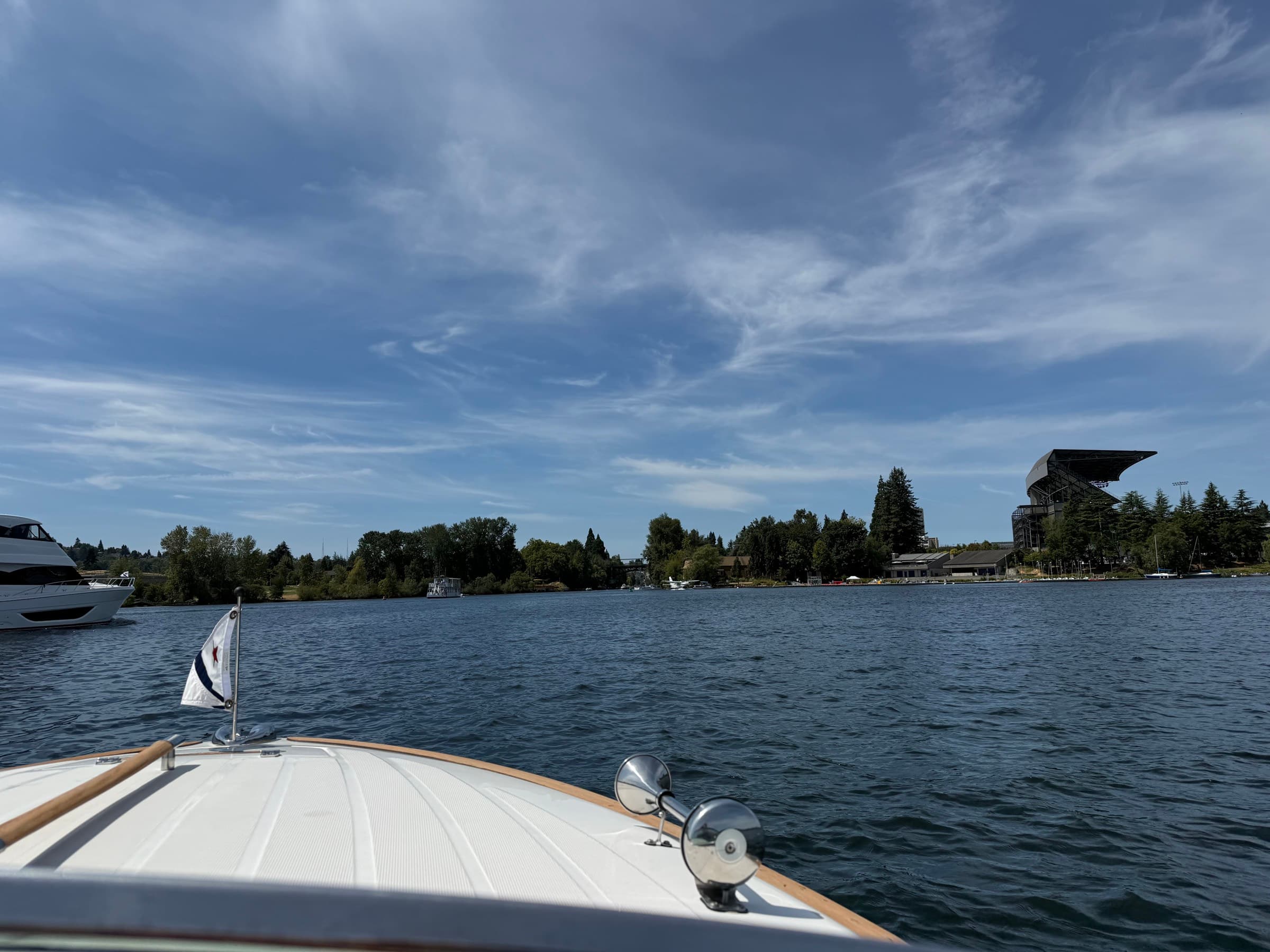 A classic Chris-Craft on Lake Sammamish