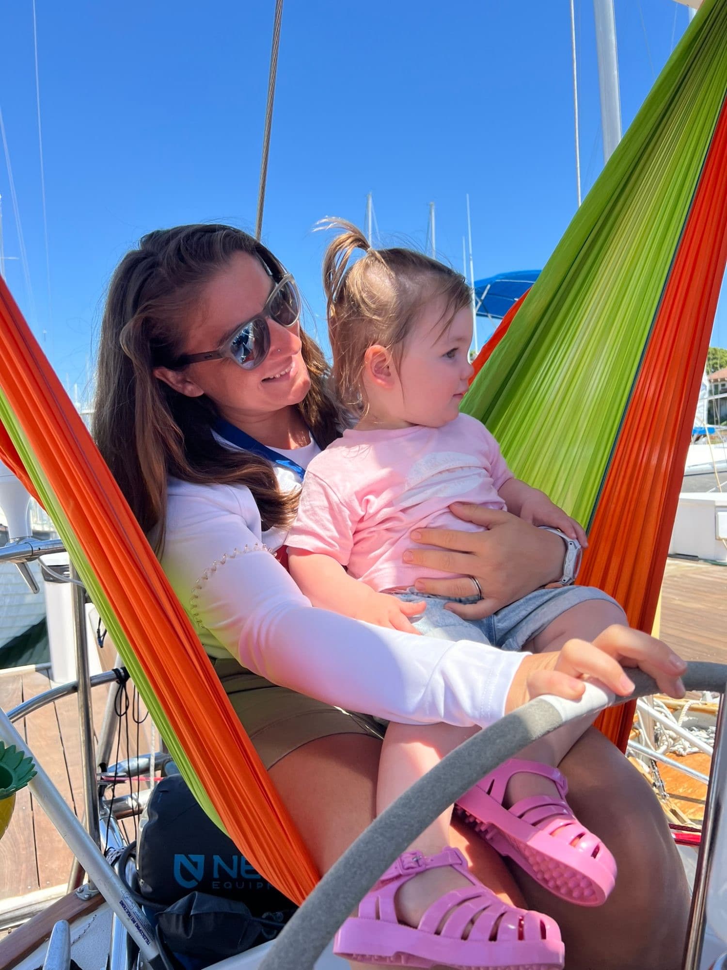 Rose McCall with Zoe aboard